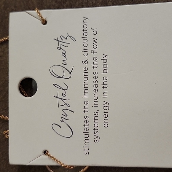 DOWNEAST Crystal Quartz Healing Witchy Pendant Chain Necklace - Picture 4 of 6